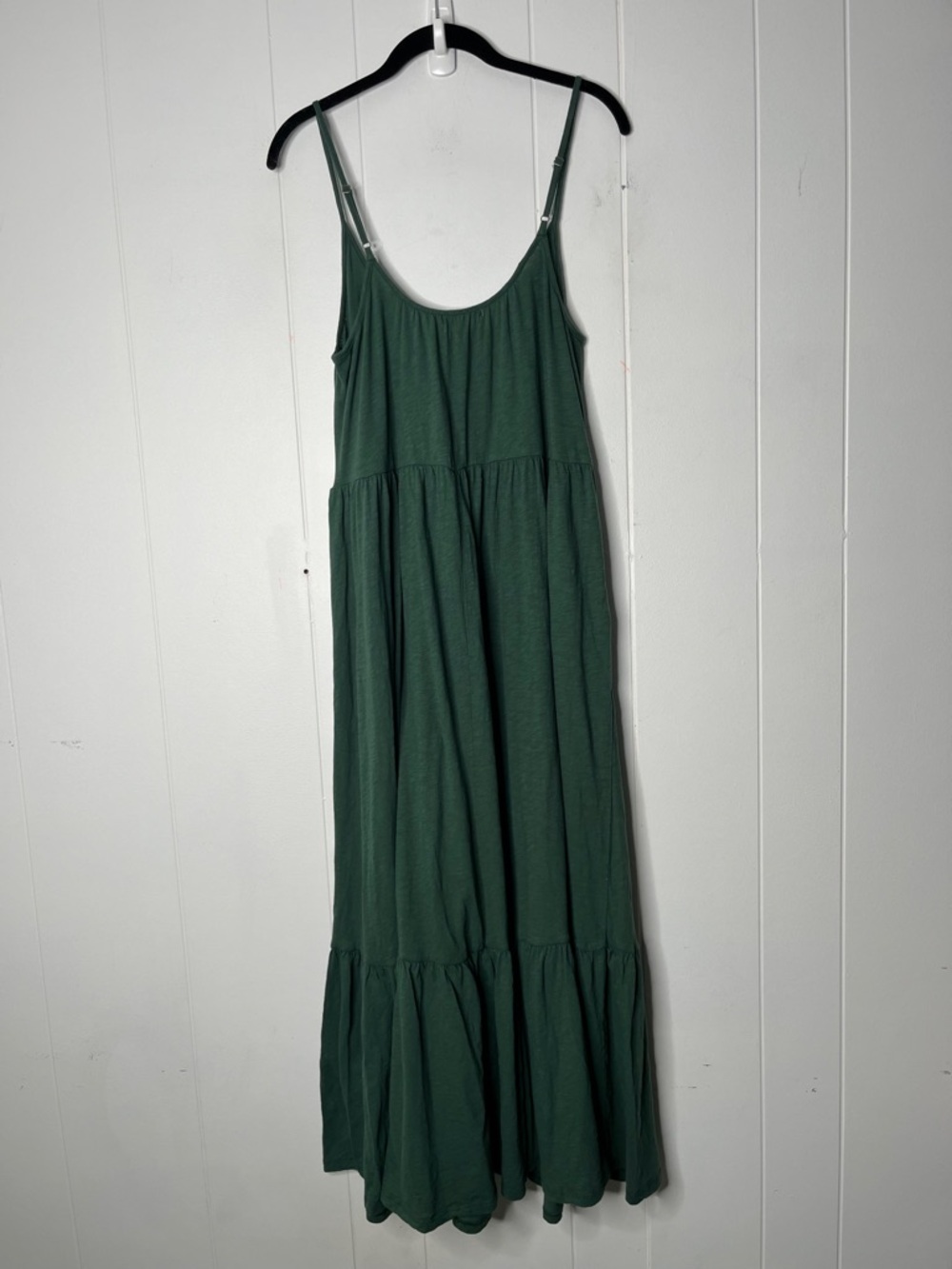 Z Supply Women's Forest Green Knit Maxi Sundress - Sleeveless Tiered Design S - Picture 3 of 10